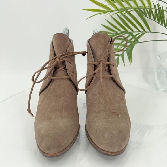 Stuart Weitzman Kalahari Wedge Boot Ankle Bootie Brown Suede Lace Up Size 6.5 - Picture 2 of 16